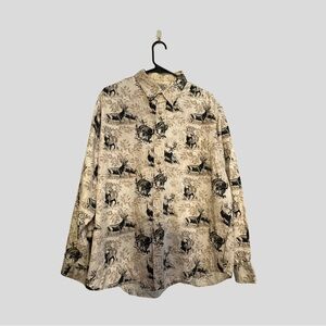 RED HEAD | LONG SLEEVE | MEN BUTTON UP | SIZE: XL | EXCELLENT CONDITION | PRINT